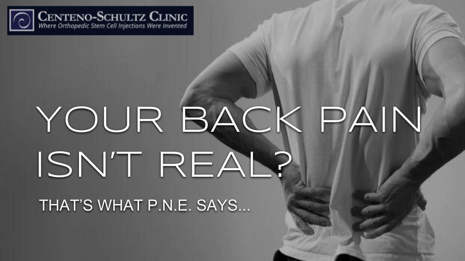PNE says back pain isn't real