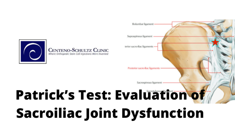 Patricks Test Evaluation Of Sacroiliac Joint Dysfunction