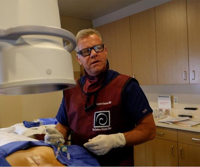 Dr. Centeno performing a Regenexx procedure