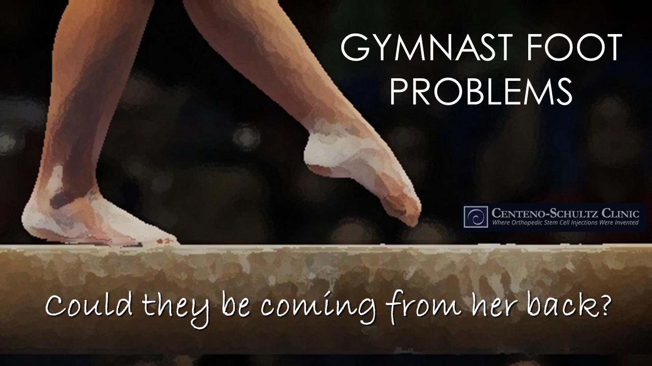 gymnast with foot pain