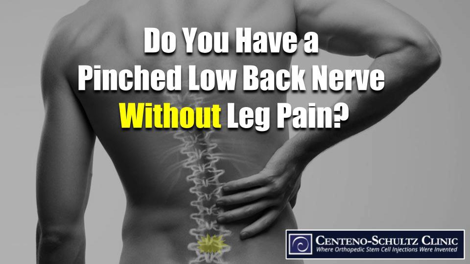 pinched low back nerve